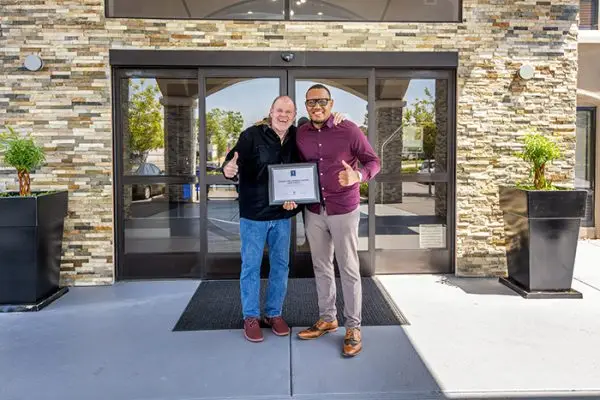 Holiday Inn Lake Forest accepting WaterStar Award