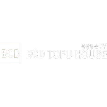 BCD TOFU HOUSE logo on dark green background with a white square marked 'BCD' and bold white text.