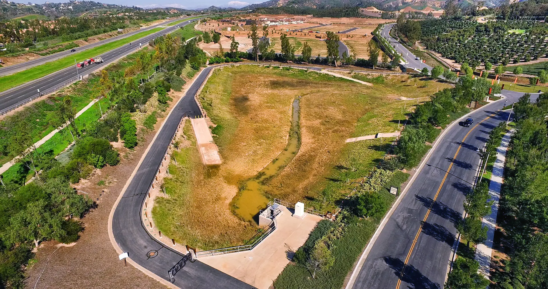 Aerial view of the San Joaquin Marsh