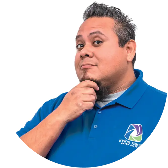 IRWD Water Efficiency expert Juan Garcia on a transparent background